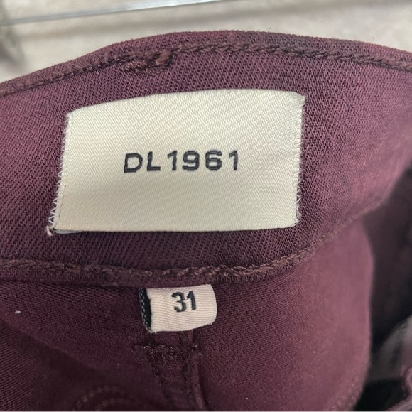 DL1961 Womens Coated Denim Mara Straight Leg Jeans Aubergine size 31 - Picture 8 of 8